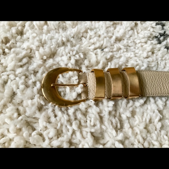 Vintage Liz Claiborne Cream Belt - Picture 4 of 7